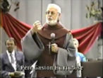 Father Gaston Hurtubise preaching his last sermon. Image of Father Gaston Hurtubise preaching his last sermon.