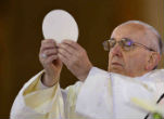 Pope Francis has nixed the idea of using gluten-free communion wafers. Image of Pope Francis has nixed the idea of using gluten-free communion wafers.