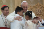 Pope Francis has answered a boy's invitation to join him on a pilgrimage. Image of Pope Francis has answered a boy's invitation to join him on a pilgrimage.