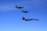 The USA, South Korea, and Japan have performed a joint exercise which included flying a bomber off the east coast of North Korea. Image of The USA, South Korea, and Japan have performed a joint exercise which included flying a bomber off the east coast of North Korea.