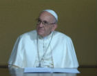 Pope Francis listened attentively to what each astronaut had to say. Image of Pope Francis listened attentively to what each astronaut had to say.