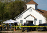 At least 26 people were murdered in a mass shooting at the First Baptist Church in Texas. Image of At least 26 people were murdered in a mass shooting at the First Baptist Church in Texas.