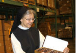 Sister Kathleen O'Neal has been working with the Monastery Candy production since 1979. Image of Sister Kathleen O'Neal has been working with the Monastery Candy production since 1979.
