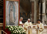 Our Lady shows every person has a place in the Church. Image of Our Lady shows every person has a place in the Church.