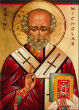 Saint Nicholas lived in the 4th century A.D. Image of Saint Nicholas lived in the 4th century A.D.