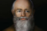 The face of St. Nicholas, reconstructed by scholars. Image of The face of St. Nicholas, reconstructed by scholars.