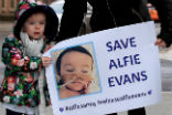 Thousands of people have joined 'Alfie's Army' as his parents seek to keep him on life support. Image of Thousands of people have joined 'Alfie's Army' as his parents seek to keep him on life support.