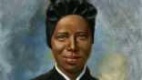 St. Josephine Bakhita is the patron of victims of human trafficking. Image of St. Josephine Bakhita is the patron of victims of human trafficking.