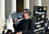 Father Frank Pavone, national director of Priests for Life, speaks during the Silent No More gathering in front of the Supreme Court at the 2018 March for Life in Washington, D.C. Image of Father Frank Pavone, national director of Priests for Life, speaks during the Silent No More gathering in front of the Supreme Court at the 2018 March for Life in Washington, D.C.