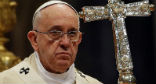 Pope Francis has warned Christians about spiritual warfare. Image of Pope Francis has warned Christians about spiritual warfare.