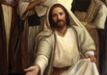 Jesus stands in wait to help those who call upon His holy name--especially when we are in most need. Image of Jesus stands in wait to help those who call upon His holy name--especially when we are in most need.