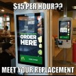 A popular meme suggests rising wages are the cause of automation, but in reality automation is inevitable. Image of A popular meme suggests rising wages are the cause of automation, but in reality automation is inevitable.