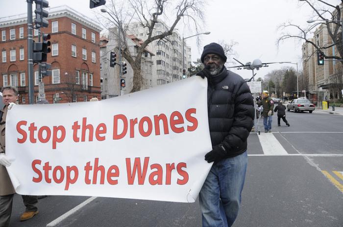 Protestors against airstrikes Protestors against airstrikes