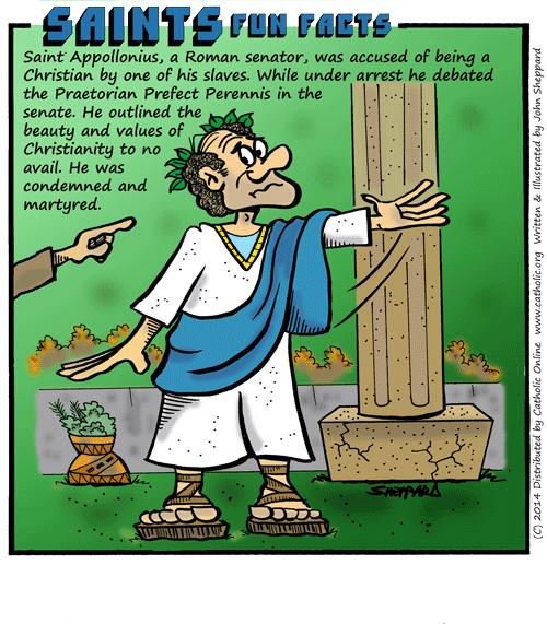 St. Apollonius the Apologist Fun Fact Image