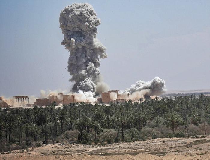 Temple of Bel exploding Temple of Bel exploding