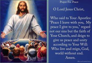 Prayer For Peace Prayer For Peace
