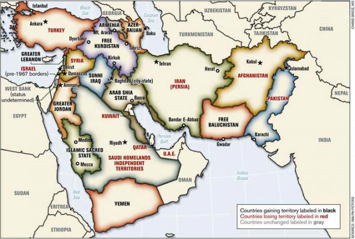 The new Middle East, how it could look once the operation is complete. The new Middle East, how it could look once the operation is complete.