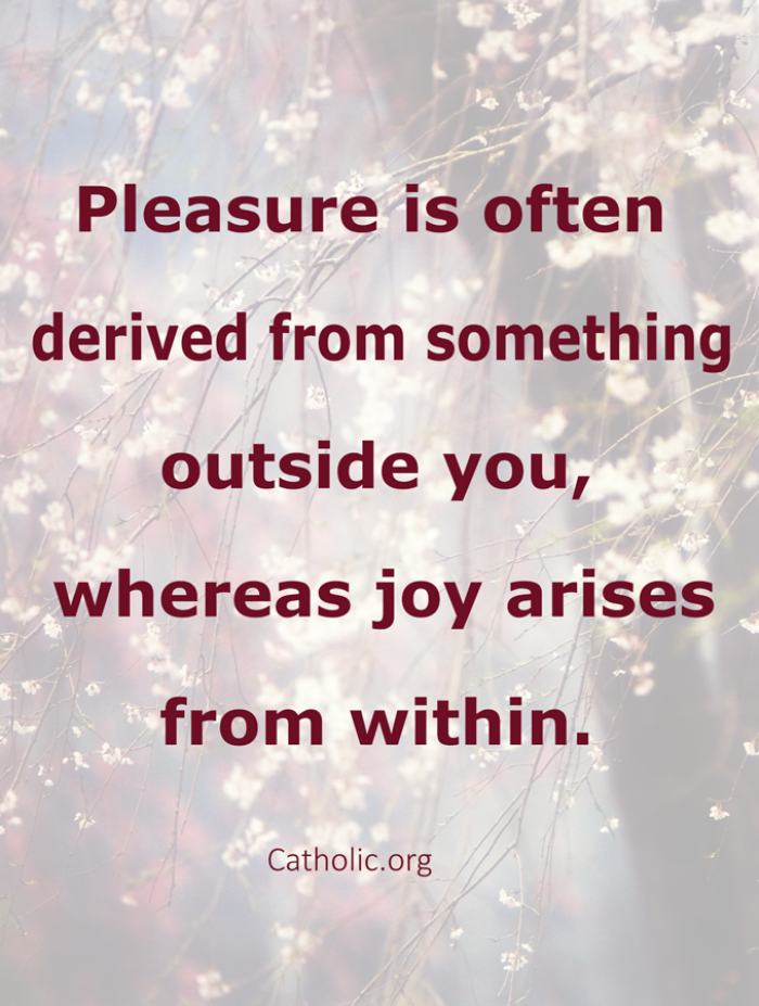 Joy arises from within