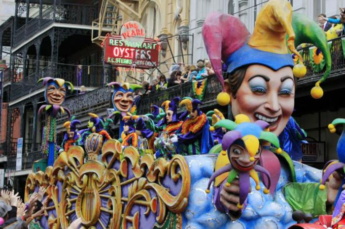 Mardi Gras in New Orleans.