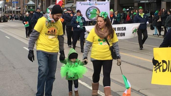 Canada celebrates with costumes and a parade. Canada celebrates with costumes and a parade.