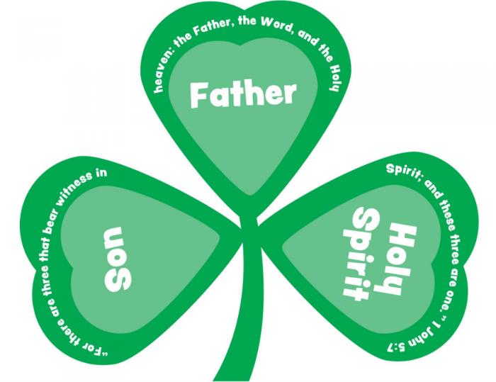 The Holy Trinity represented by Shamrock