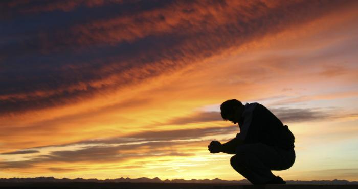 Man praising God Man praising God