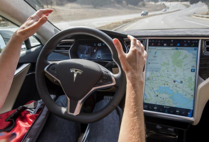The Tesla Model 3 is expected to get an autonomous driving mode which will allow drivers to take their hands off the wheel while cruising on the freeway. The Tesla Model 3 is expected to get an autonomous driving mode which will allow drivers to take their hands off the wheel while cruising on the freeway.