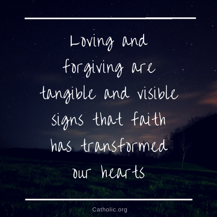 Loving and forgiving