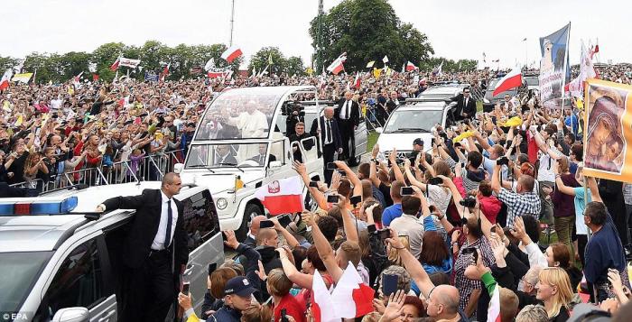 PopeMobile in Poland PopeMobile in Poland