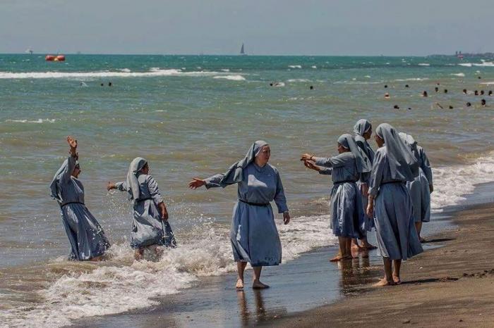 Image result for religious sisters not permitted at the beaches in France 2019