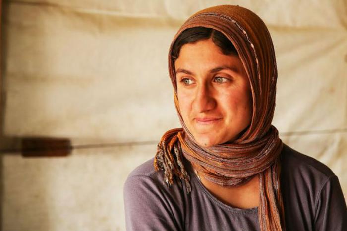 A woman at Sharia Al Haman Hope Refugee Campe in Duhok Iraq. A woman at Sharia Al Haman Hope Refugee Campe in Duhok Iraq.