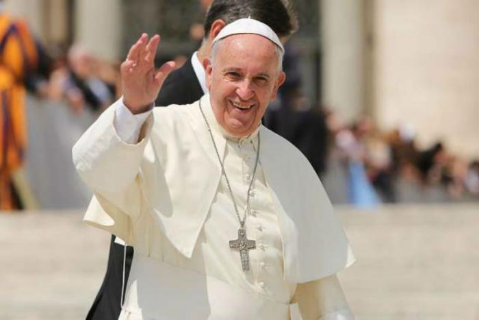 Pope Francis at the Wednesday General Audience in St. Peter's Square.