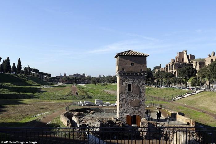 An image of the ancient racetrack. An image of the ancient racetrack.