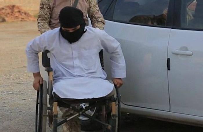 A wheelchair-bound Jihad was interviewed before carrying out a suicide attack in Mosul. A wheelchair-bound Jihad was interviewed before carrying out a suicide attack in Mosul.