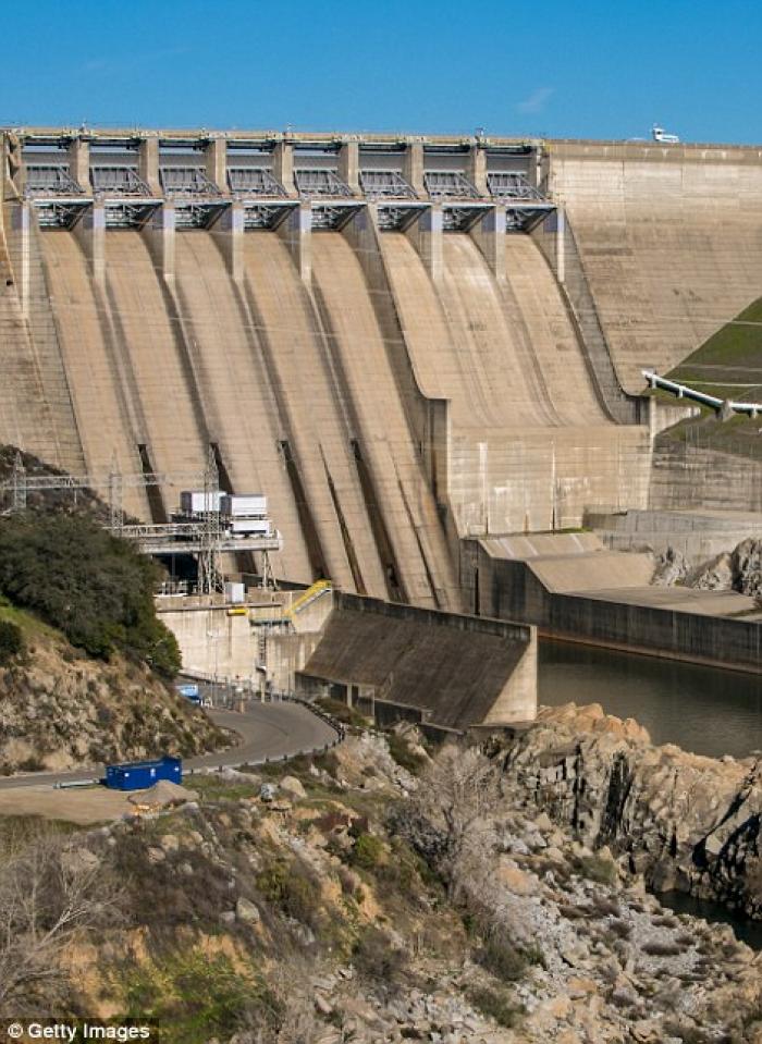 The dam at Folsom Lake sat dry for much of 2015. 