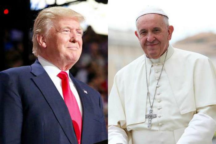 President Trump and Pope Francis.