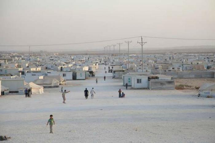 Zaatari refugee camp in Jordan. Zaatari refugee camp in Jordan.