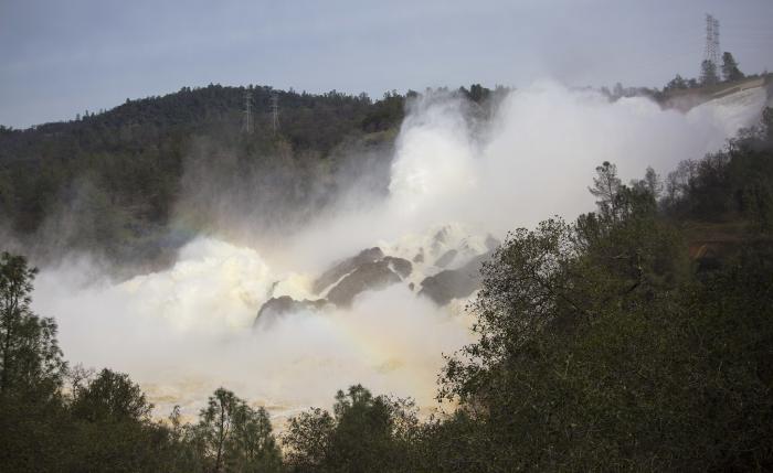 The Oroville dam fails in our nightmare scenario, and the town nestled at its foot is washed away in minutes. 