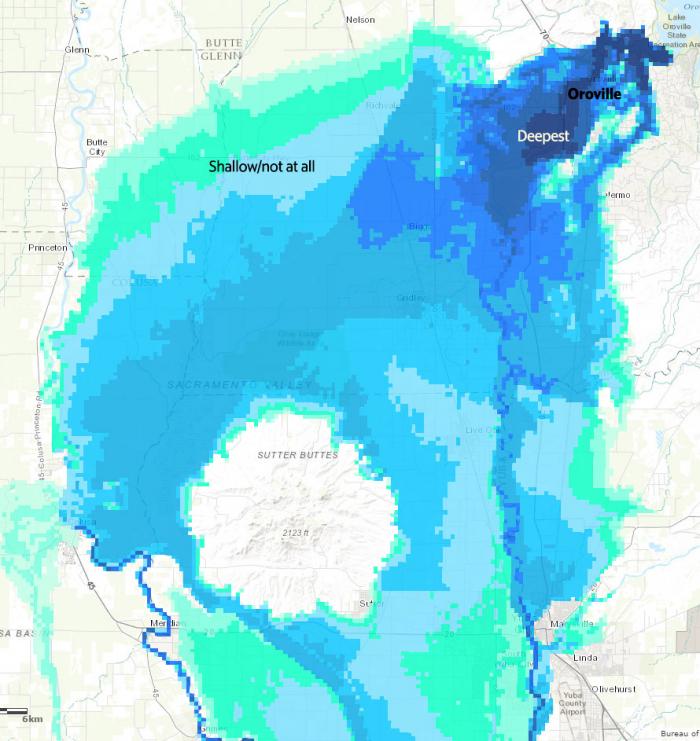 A map of the flood zone. A map of the flood zone.