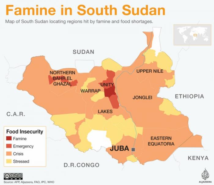 Famine in South Sudan.