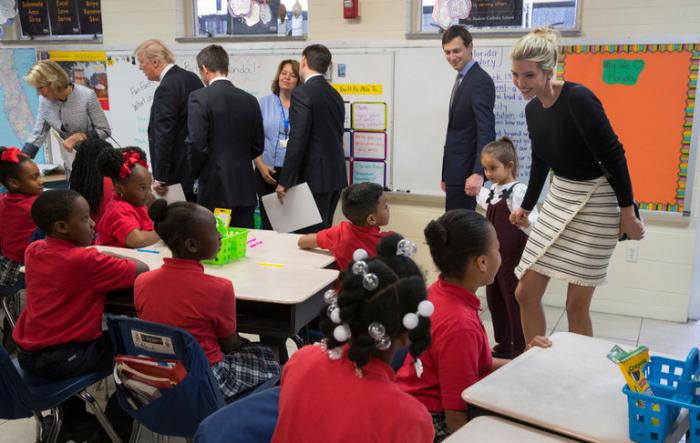 President Trump visited the St. Andrew Catholic School to spread awareness for school choice in America.