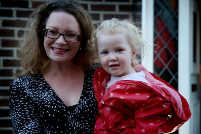 Fiona Taylor and her toddler daughter Marnie escaped the fiery bus moments before it burst into a ball of flames.