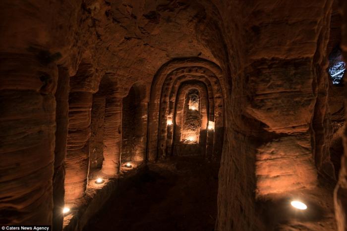 The caves offered a secret place for the Templars to meet. 