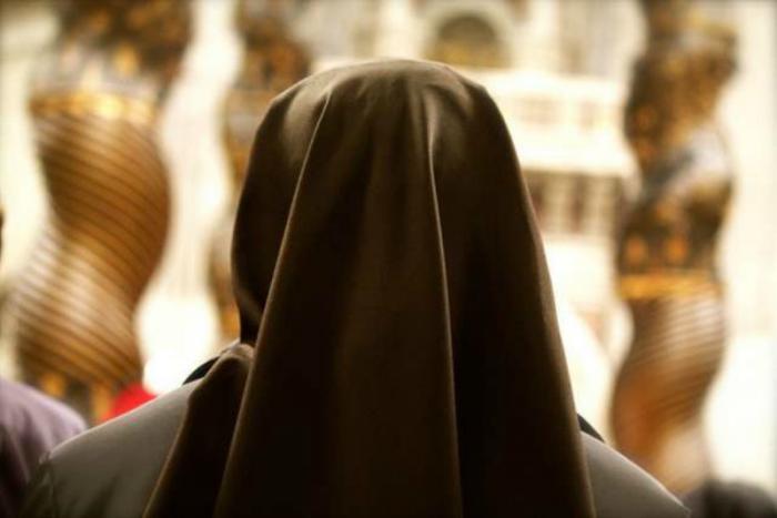 Nun at the prayer vigil for consecrated life in St. Peter's Square.