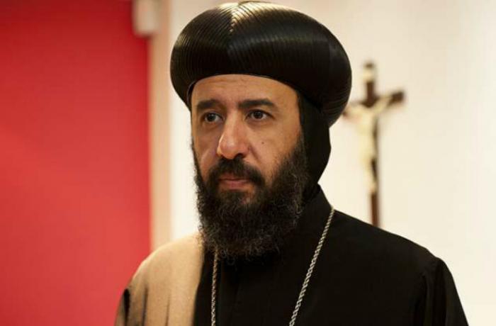 Bishop Angaelos, General Bishop of the Coptic Orthodox Church in the United Kingdom. Bishop Angaelos, General Bishop of the Coptic Orthodox Church in the United Kingdom.
