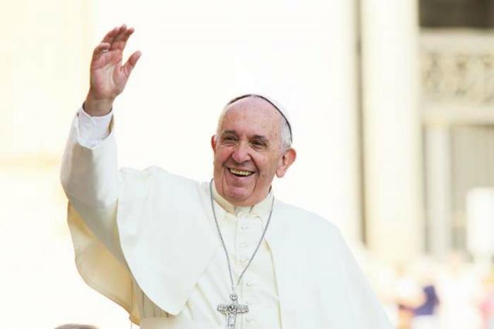 Pope Francis at the general audience in St. Peter's Square.