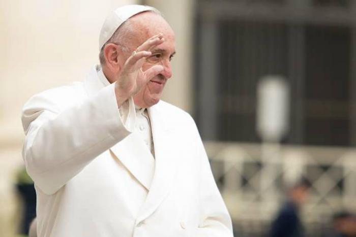 Pope Francis at the general audience in St. Peter Square.