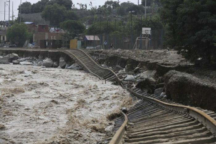 The ongoing flooding has damaged several private and public structures.