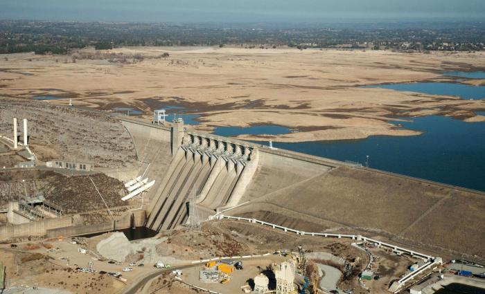 At the height of the drought, reservoirs, such as Folsom Lake dropped to nearly zero. 