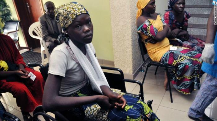 One of the girls had a broken arm upon her return but most appeared to be healthy. One of the girls had a broken arm upon her return but most appeared to be healthy.